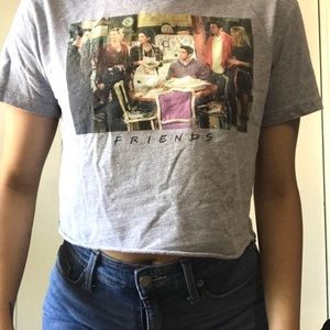 Grey FRIENDS crop top